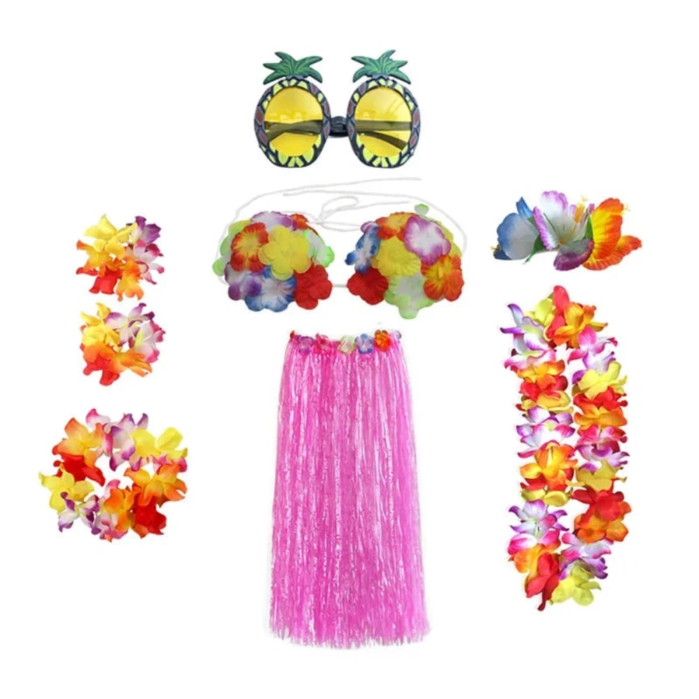 Halloween Costumes Hawaiian Hula Party Outfit Set