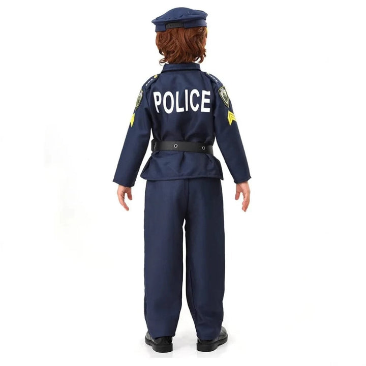 Halloween Costumes Kids Police Uniform Role Play Outfit