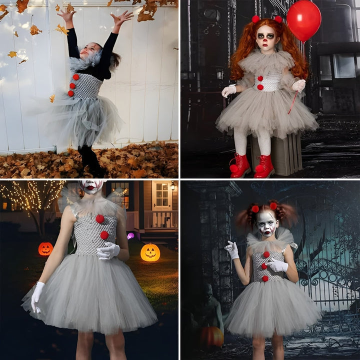 Halloween Costumes Clown Dress Tutu Party Outfit