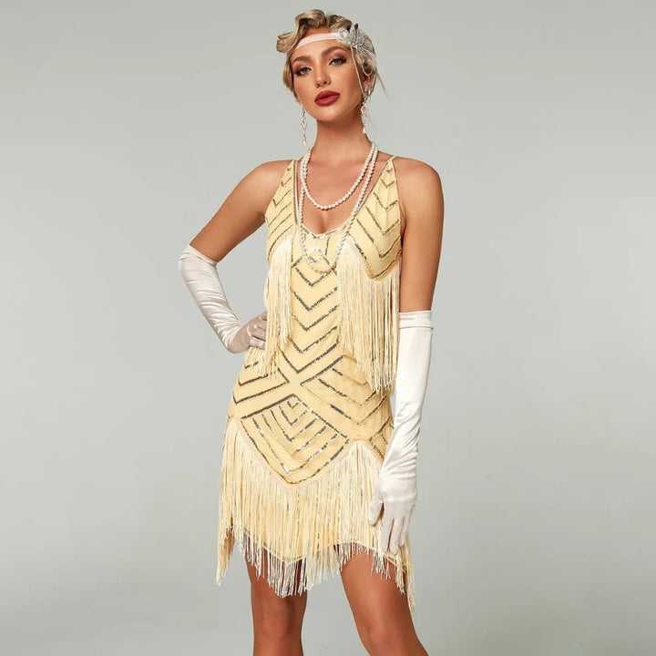Halloween Costumes Womens Flapper Fringe Dress