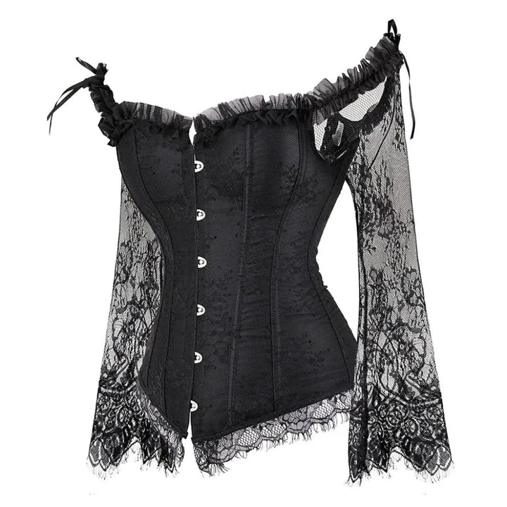 Halloween Costumes Womens Gothic Corset Lace Sleeve Outfit