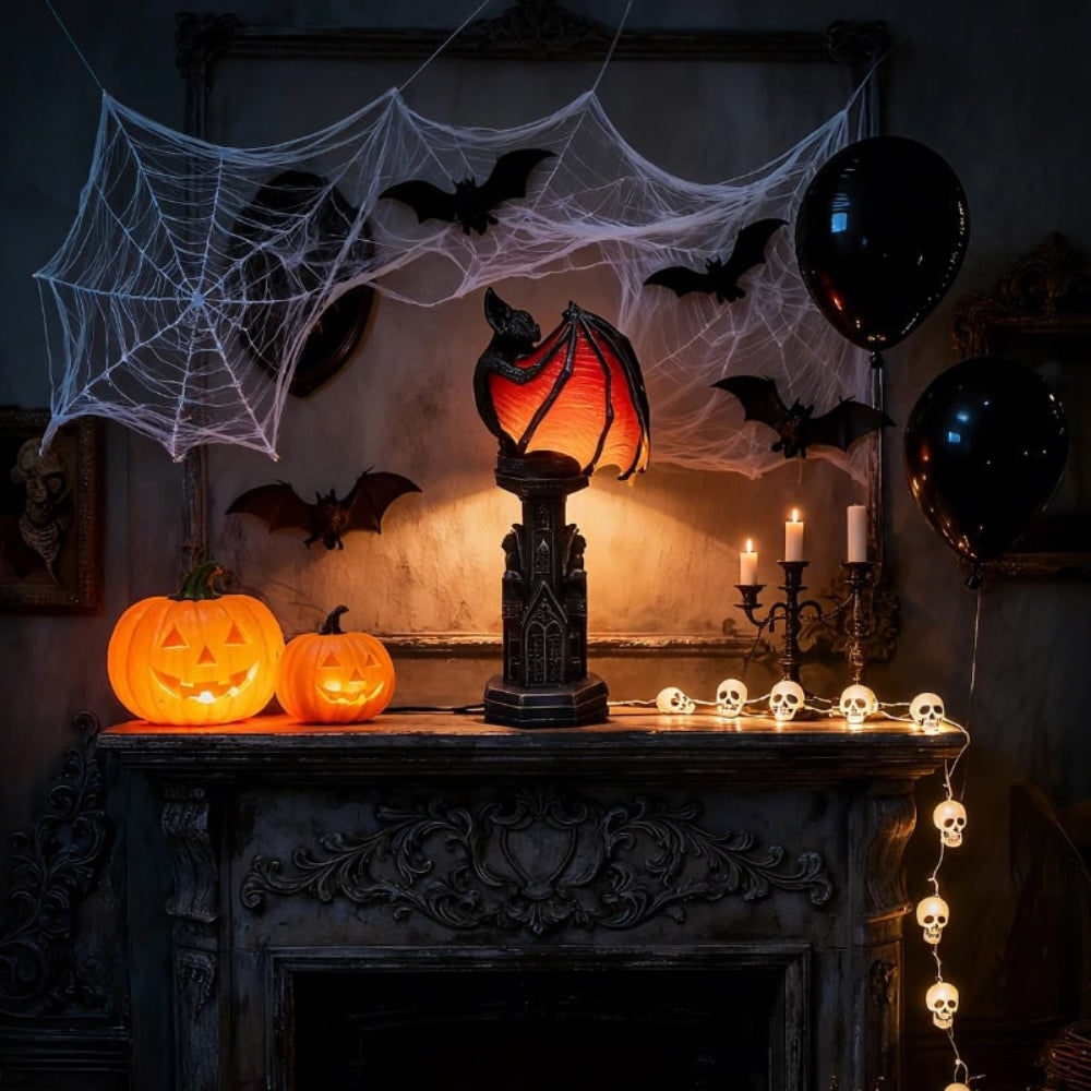Halloween Decoration Bat Lamp Spooky Home Accent