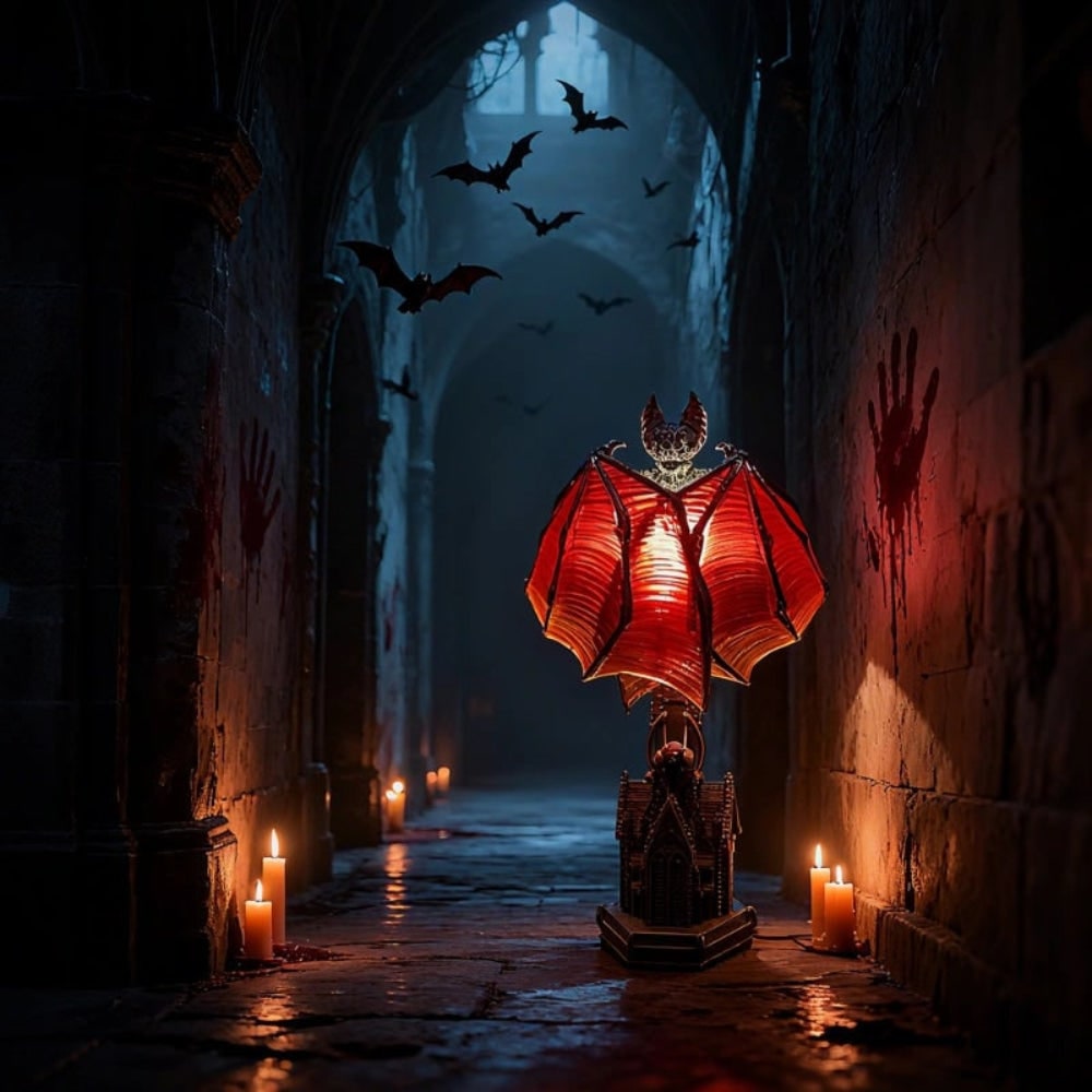 Halloween Decoration Bat Lamp Spooky Home Accent