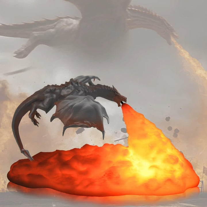 Halloween Decoration Dragon LED Flame Night Light