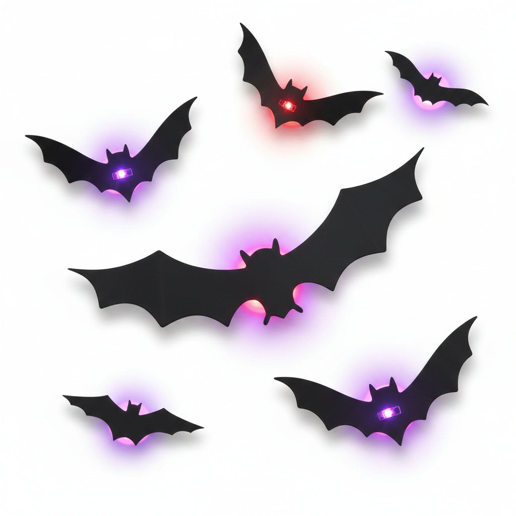 Halloween Decoration LED Bat Lights Wall Art Display