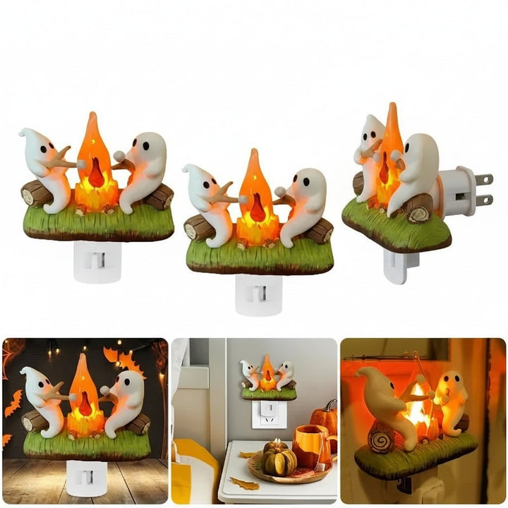 Halloween Decoration Plug-In Night Light LED Ghost Dunk Room