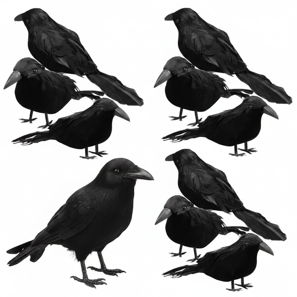 Halloween Decoration Realistic Artificial Crows
