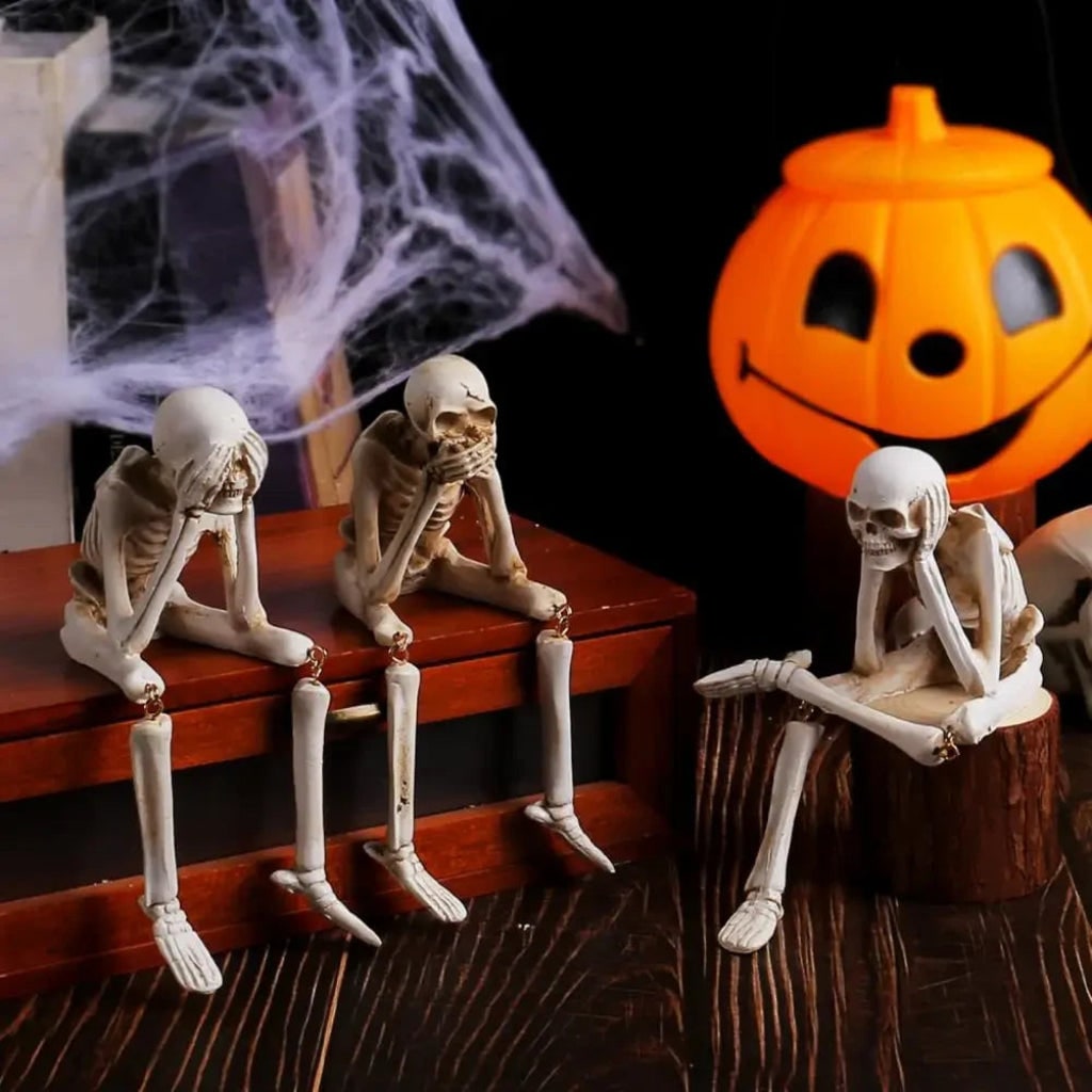 Halloween Decoration Skeleton Figurine Home Decor Accent