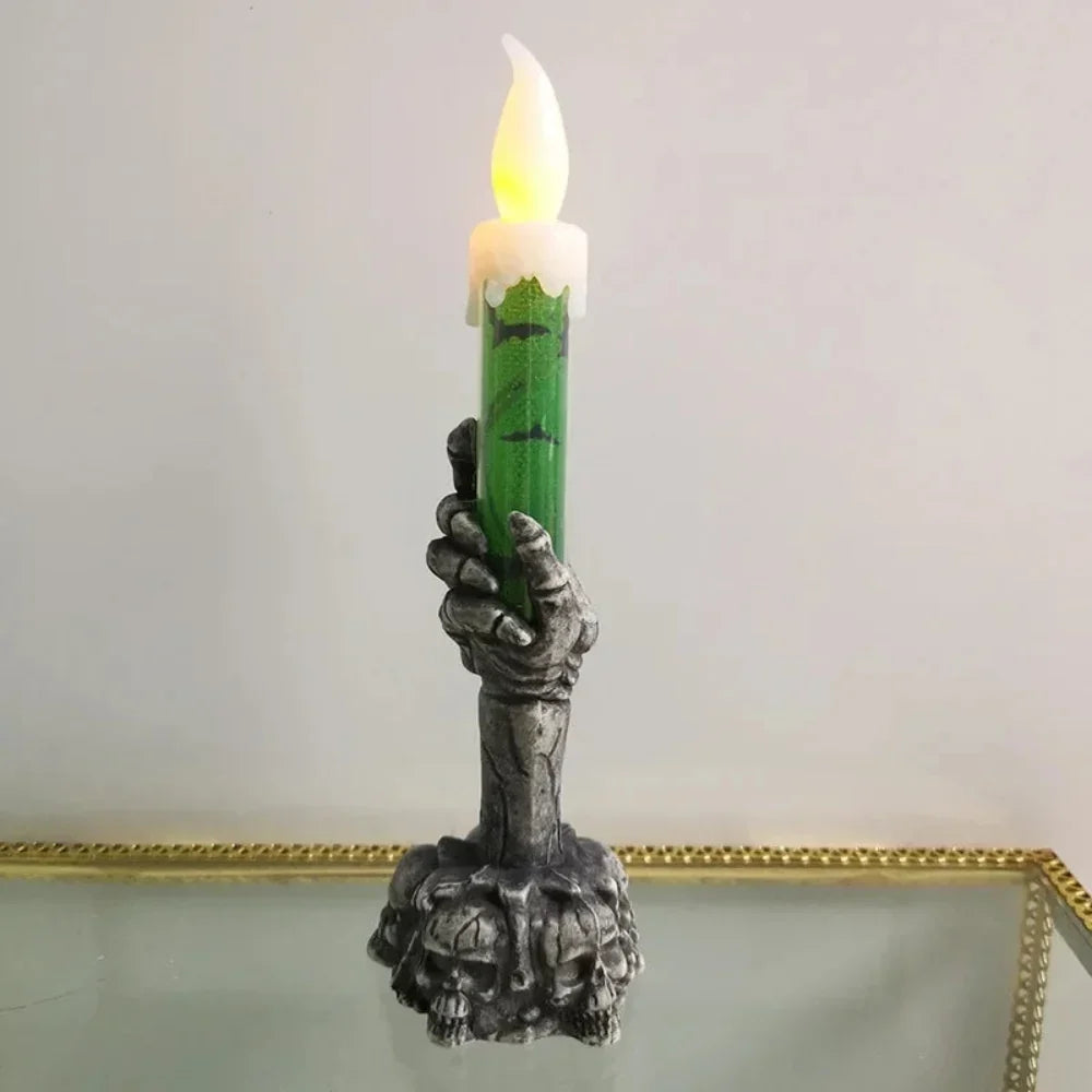 Halloween Decoration Skull Candle Holders Spooky Design
