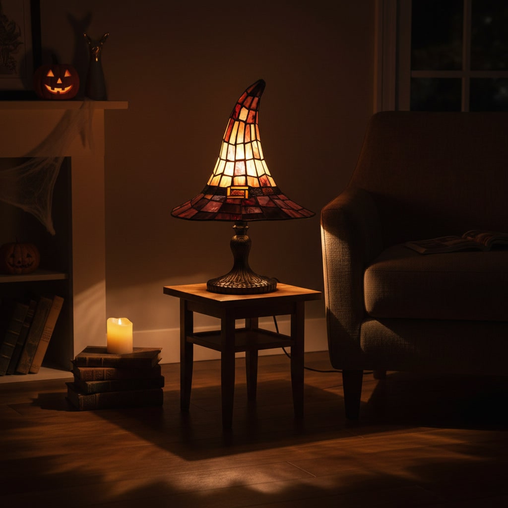 Halloween Decoration Table Lamp Witch Hat Design
