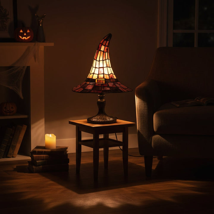 Halloween Decoration Table Lamp Witch Hat Design