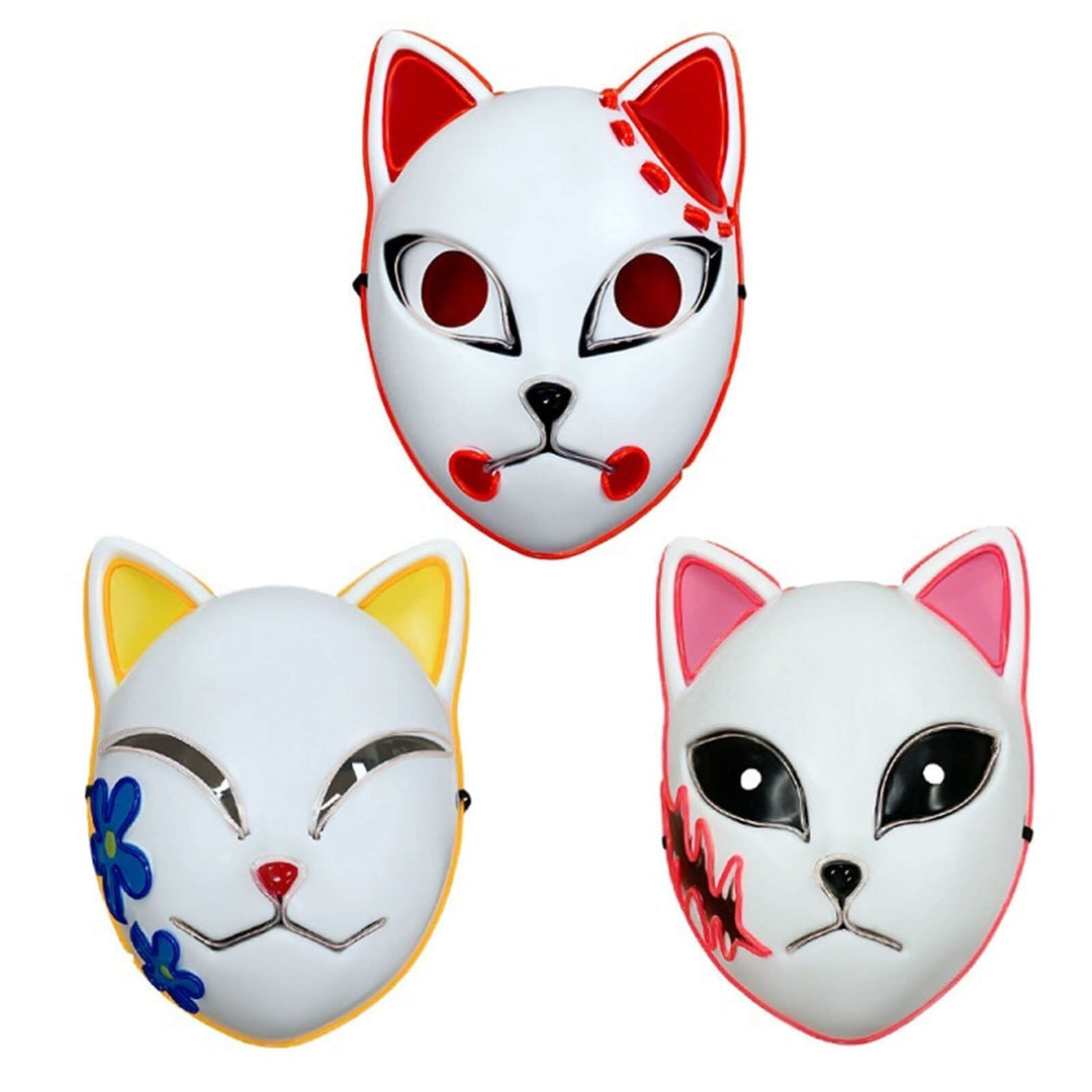 Halloween Mask Cat Design LED Light-Up Costume Light Up Mask