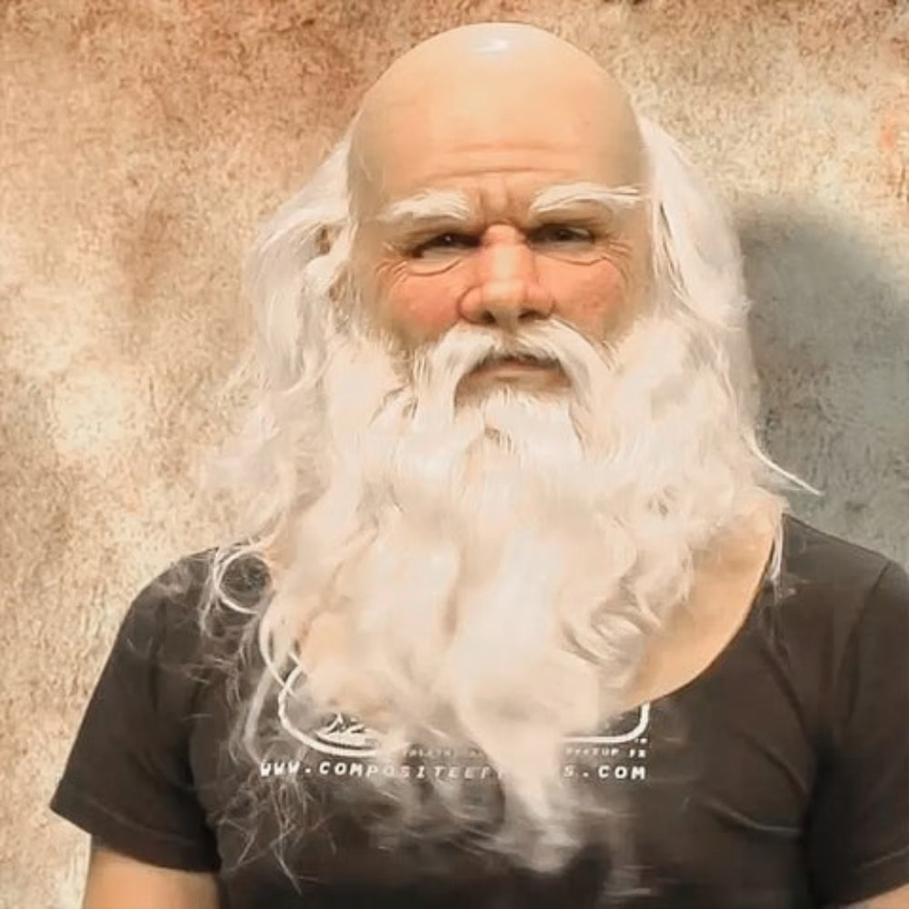 Halloween Mask Santa Realistic Beard Design Christmas Mask
