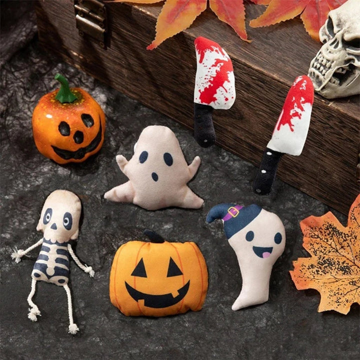 Halloween Toys Interactive Plush Cat Toy Fun Ghost Design