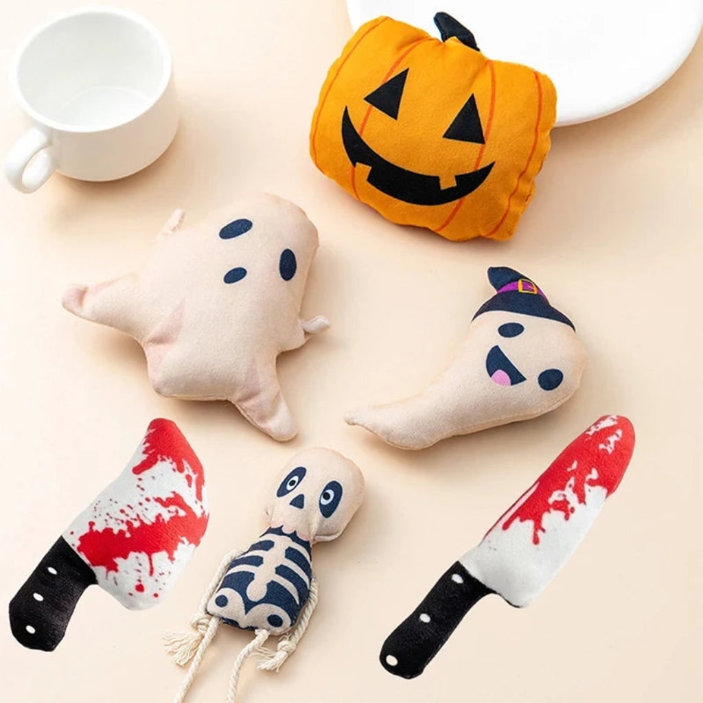 Halloween Toys Interactive Plush Cat Toy Fun Ghost Design