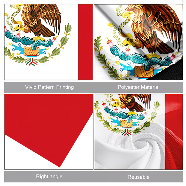 Flag Banner Soccer Cape Mexico Fan Wearable Game Day Large