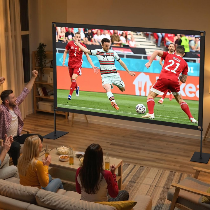 Portable Outdoor Projector Screen Stand Easy Setup Stable Viewing