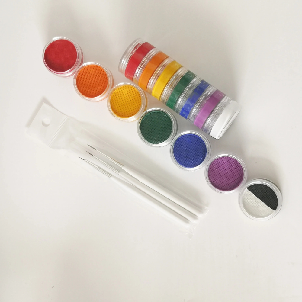 World Cup Rainbow Face Paint Set Neon Split Cake Body