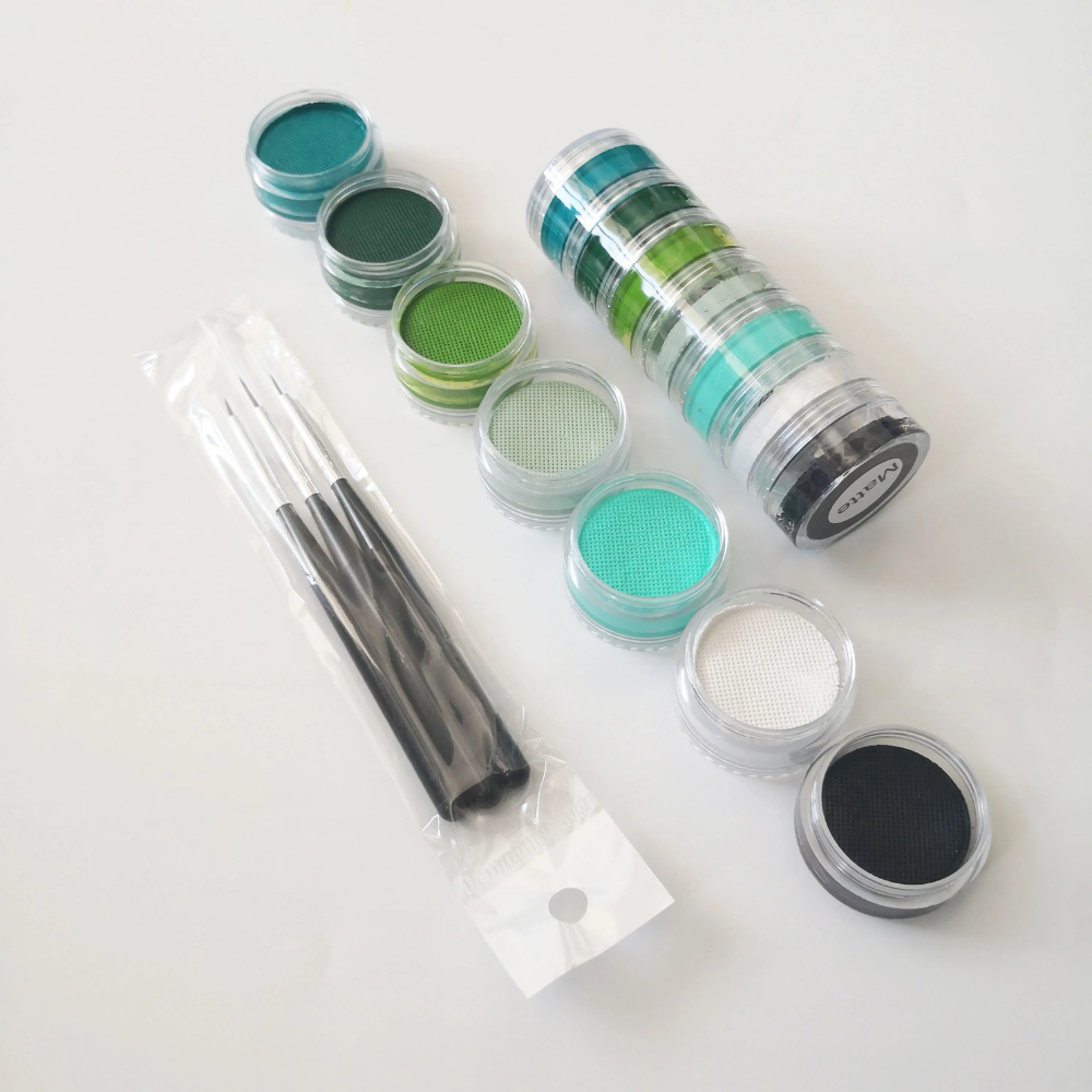 World Cup Rainbow Face Paint Set Neon Split Cake Body