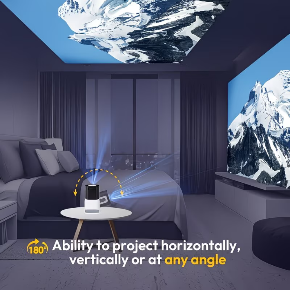 Projector Screen Mini Projector WiFi Bluetooth Portable HD