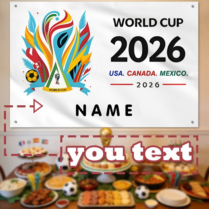 Wall Banner Mexico Flag Custom Soccer Fan Personalized Name