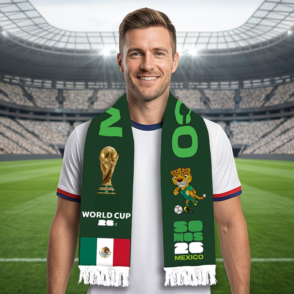 Soccer Scarf Mexico Flag World Cup Fan Woven Supporter
