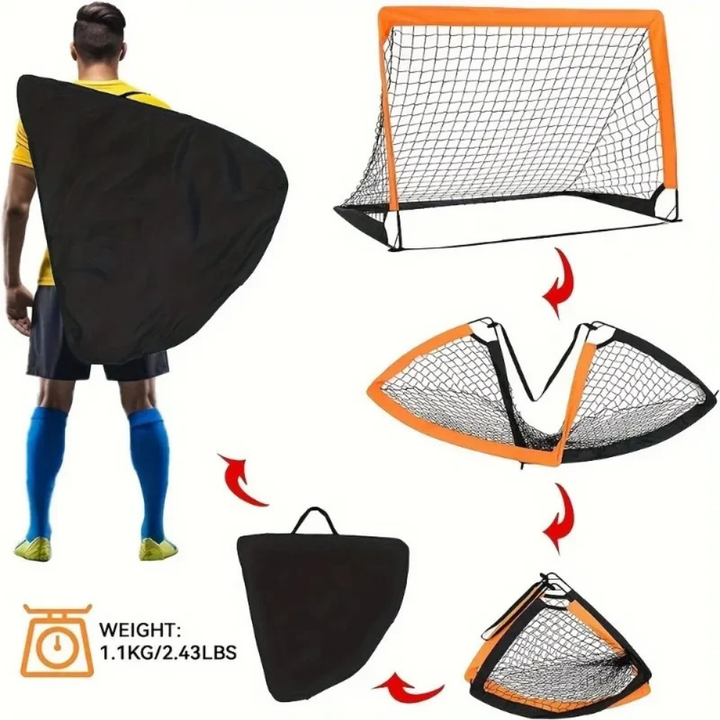 Portable Soccer Net Easy Setup Backyard Training