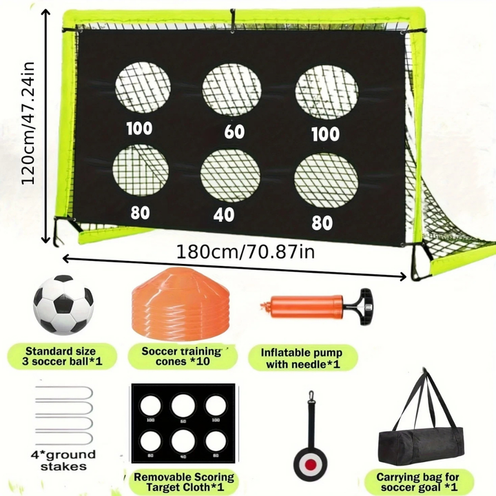 Portable Soccer Net Target Training Goal Accurate Shooting Practice