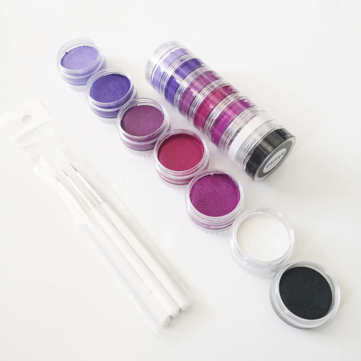 World Cup Rainbow Face Paint Set Neon Split Cake Body