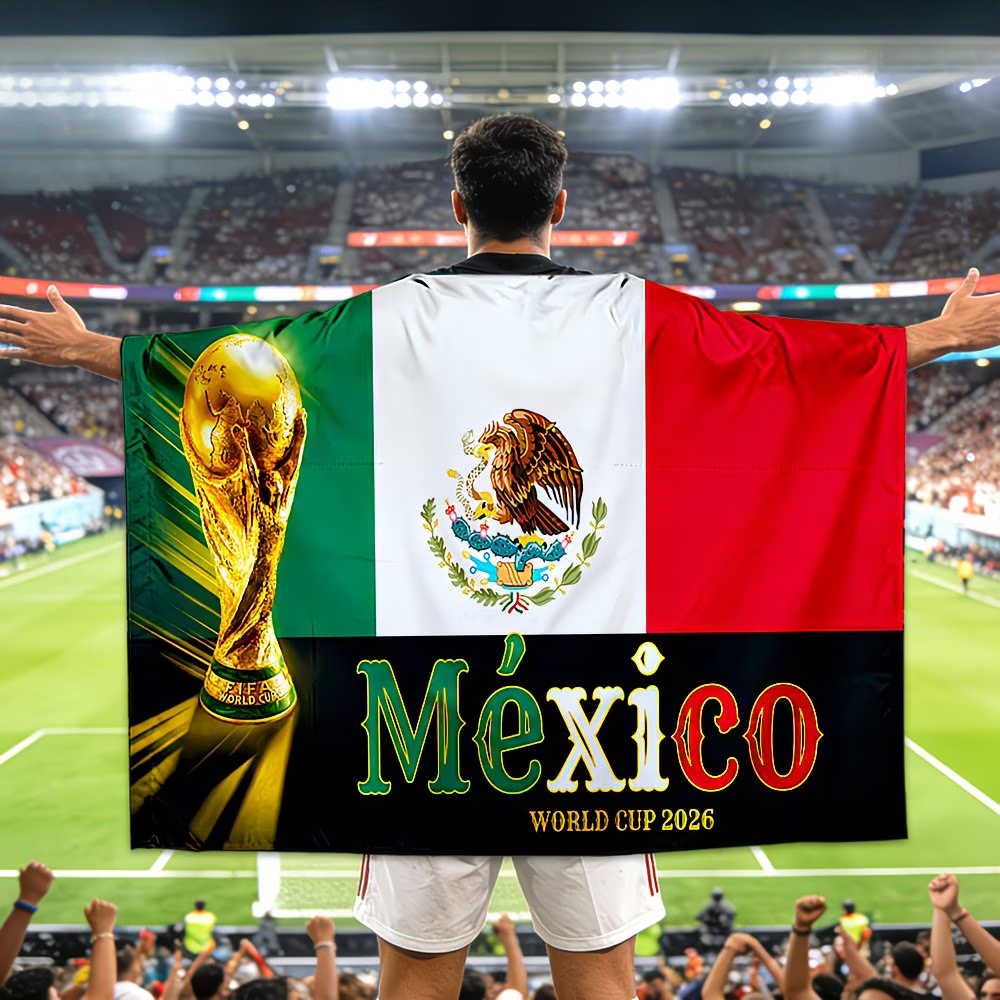 Flag Banner Soccer Fan Cape Mexico World Cup Style