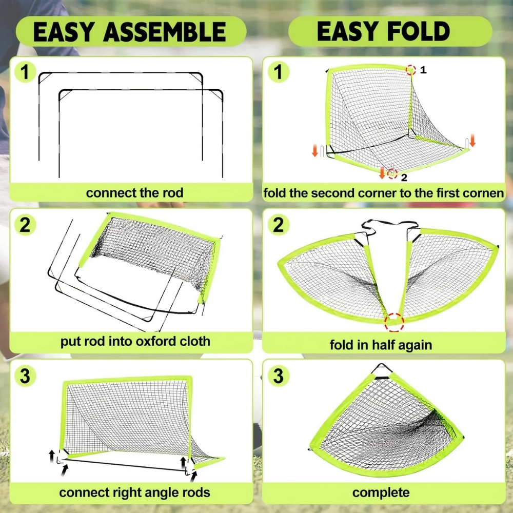 Portable Soccer Net Target Training Goal Accurate Shooting Practice