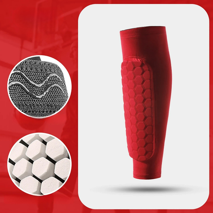 World Cup Football Shin Guard Sleeves Honeycomb Padded Compression