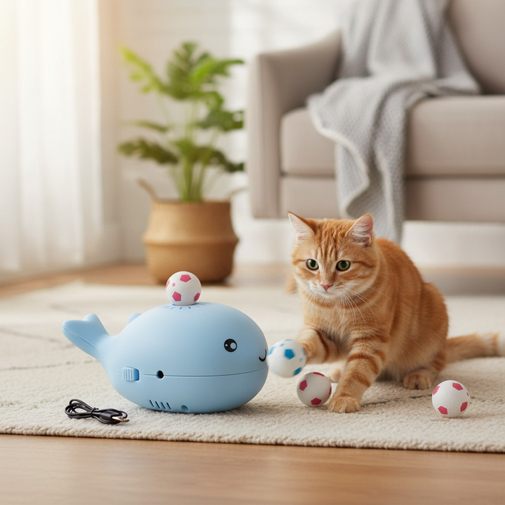 Interactive Cat Toy Fun Ball Dispenser Engaging Playtime