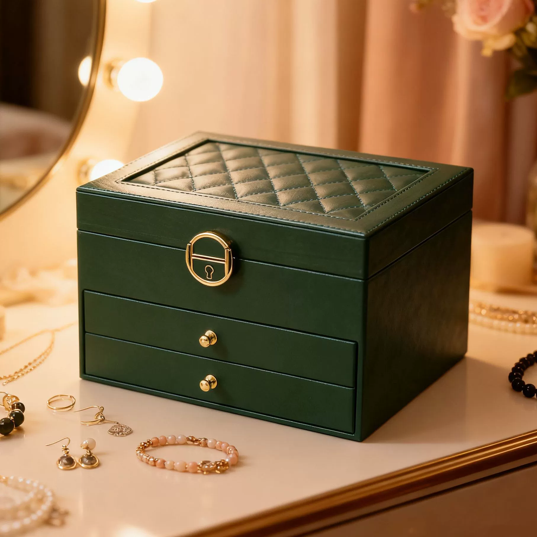 jewelry Box Organizer Mothers Day Gift Lockable Storage Case