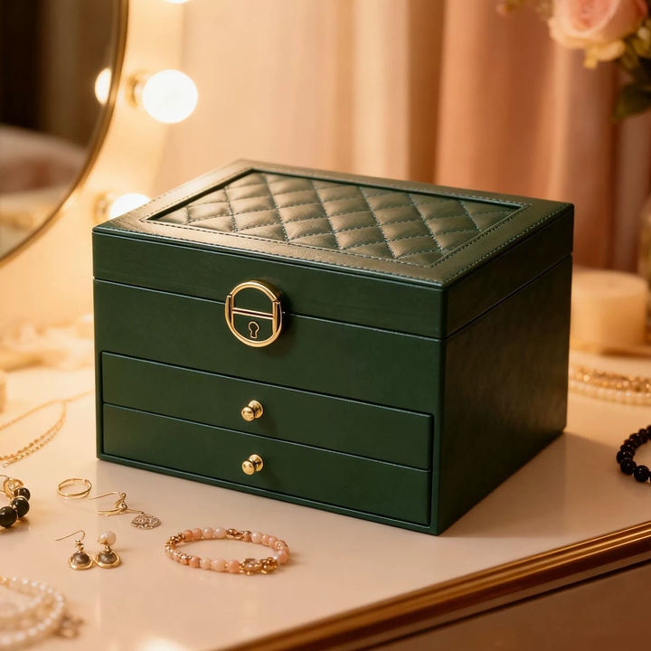 jewelry Box Organizer Mothers Day Gift Lockable Storage Case