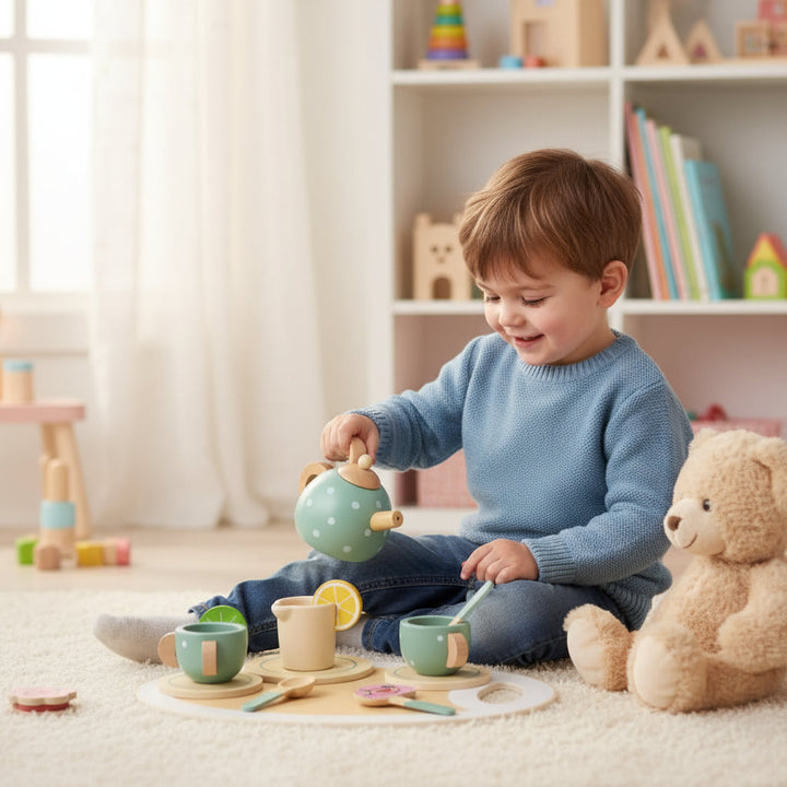 Kids Tea Set Fine Motor Skills Toy Playtime Activity