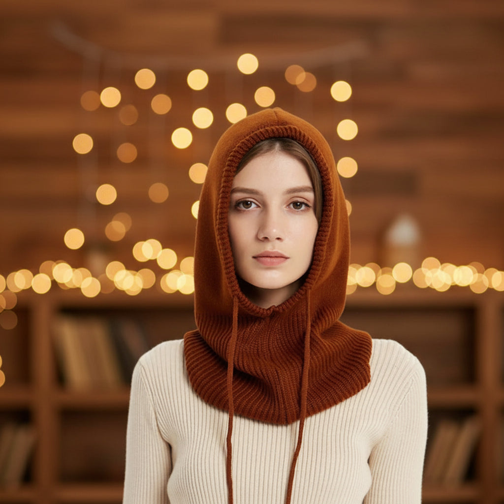 Knit Beanie Cashmere Winter Ribbed Pom-Pom Cold Weather Beanie
