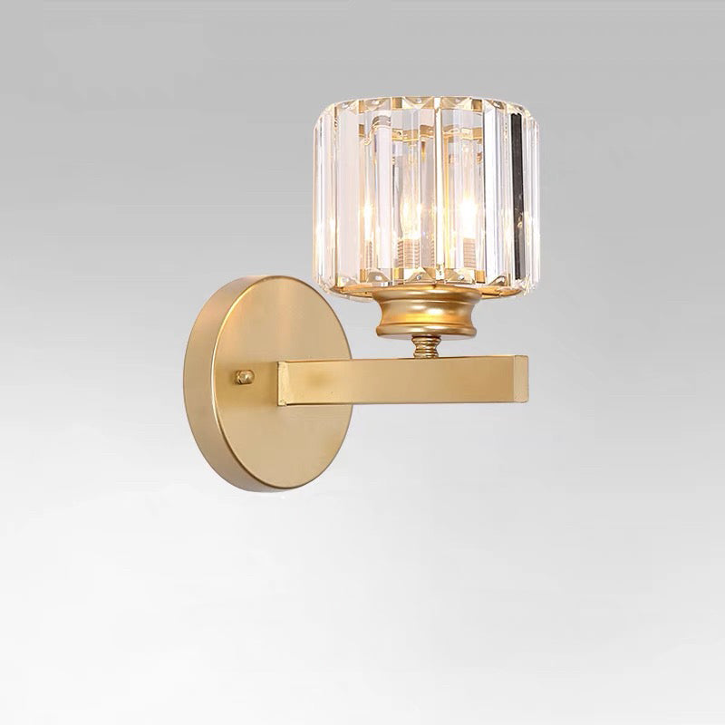 Crystal Wall Light | Modern Glass &amp; Iron Sconce