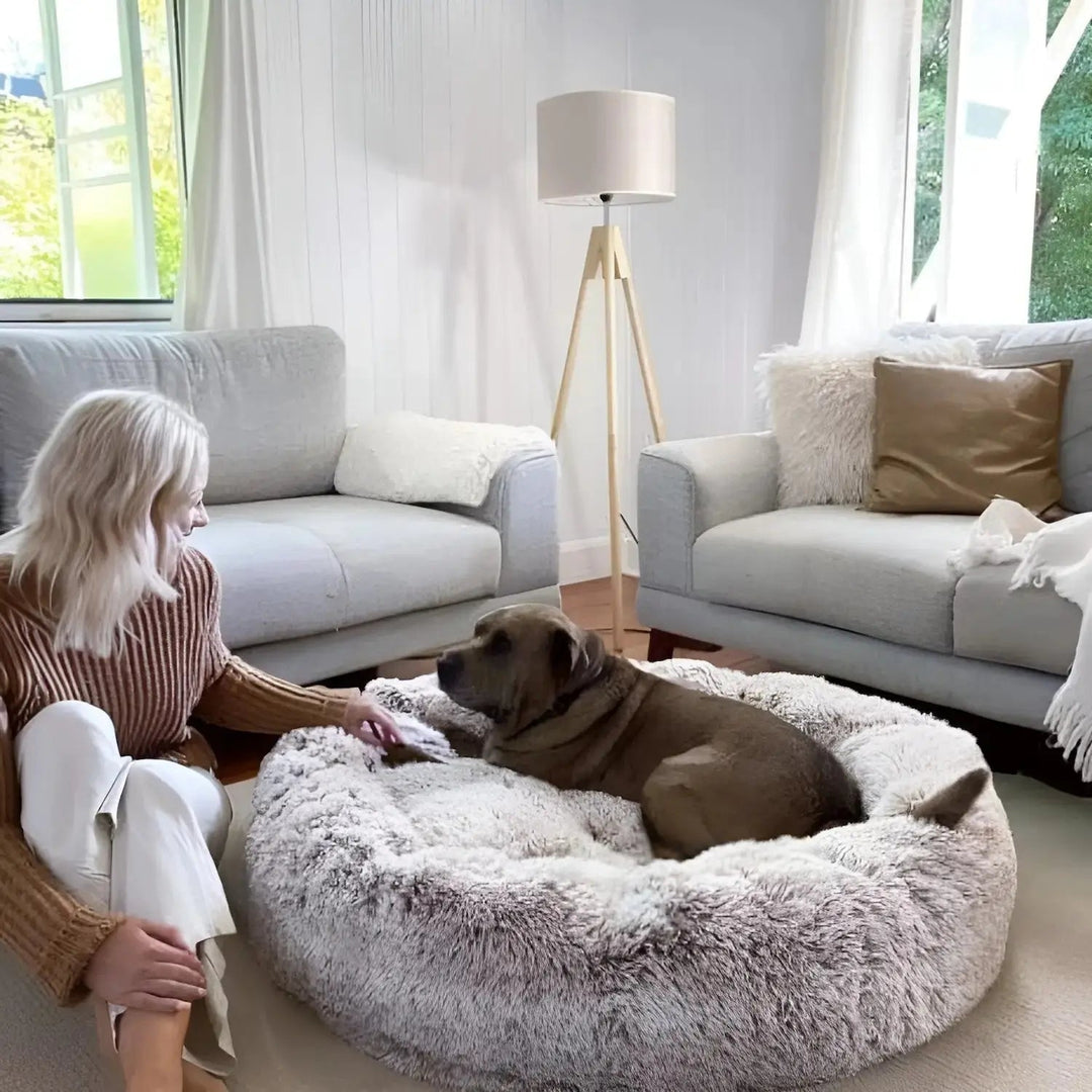 Large Dog Bed Plush Cozy Design Comfortable