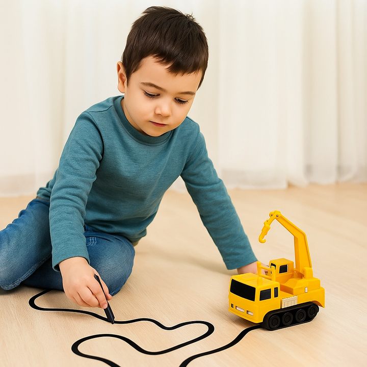Toy Car Inductive Line Following Drawing Playset