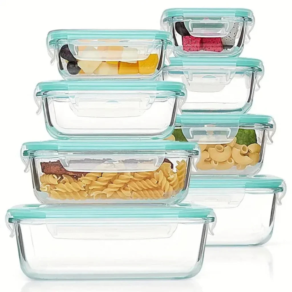 Meal Prep Containers Glass Food Storage Airtight Lids