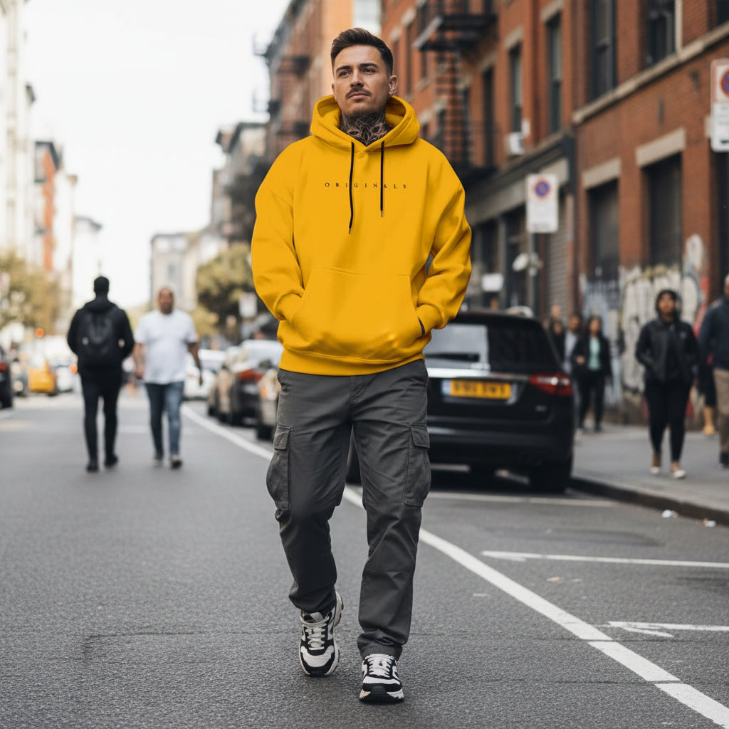 Mens Oversized Hoodie Long Sleeves Sweatshirt | Casual