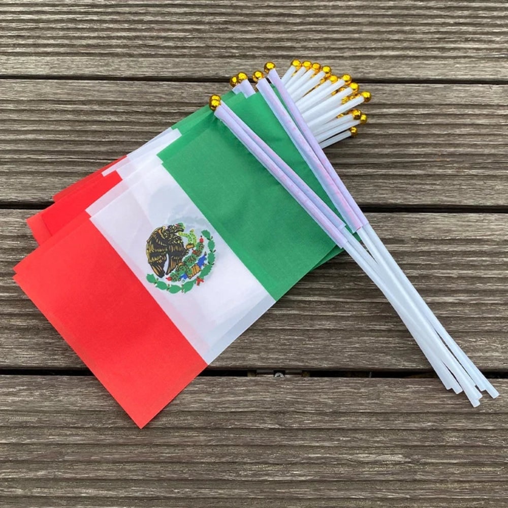 Mexican Mini Flags Handheld Event Set