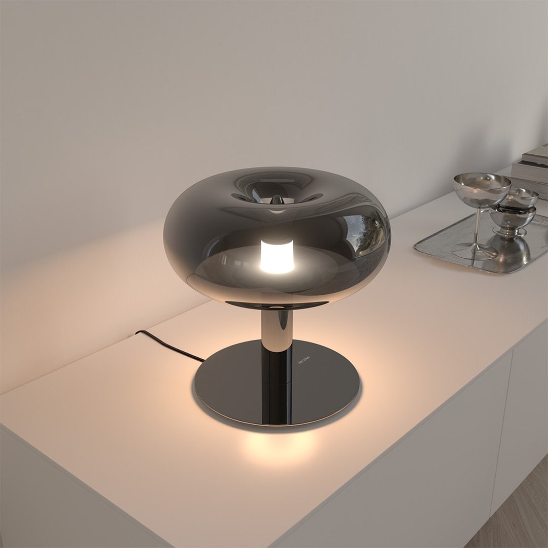 Modern Table Lamp Crystal LED Touch Dimmable Base Glass