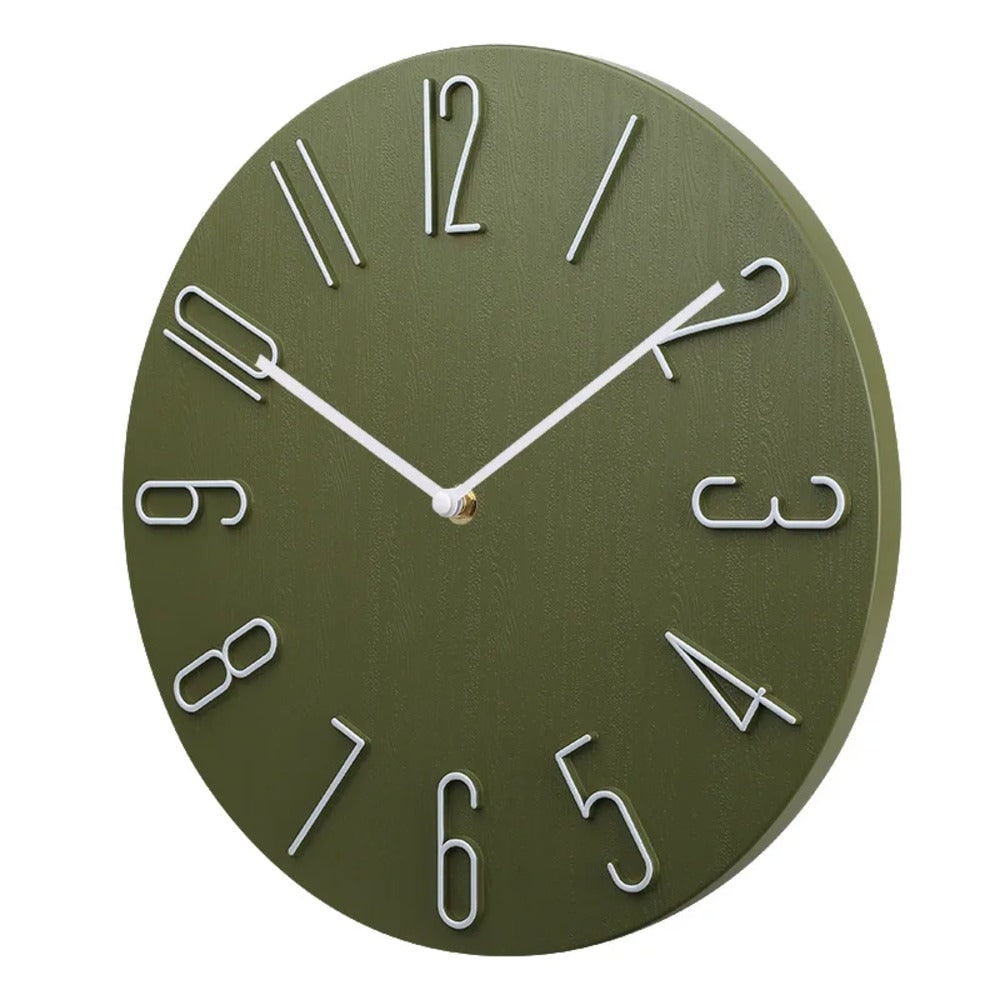 Wall Clock Silent Round Home Office Decor
