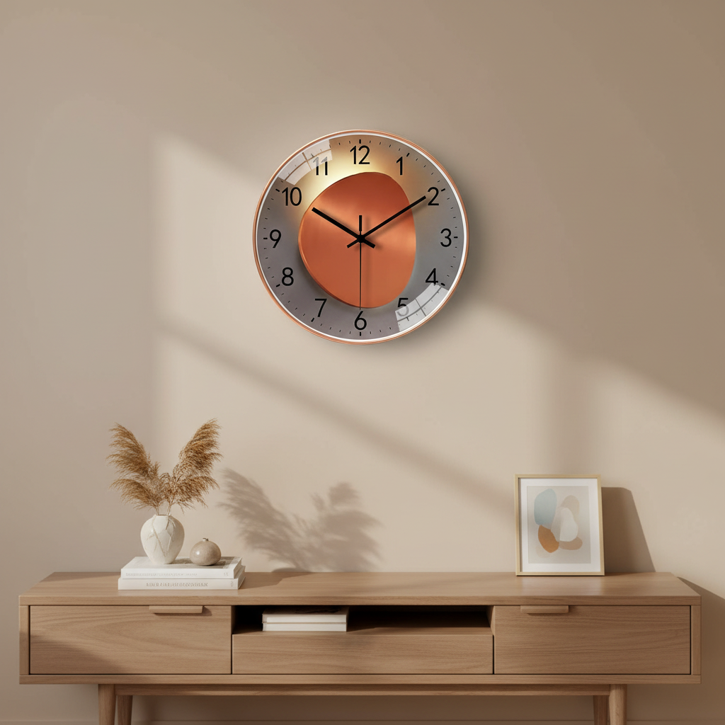Modern Wall Clock Decorative Design Home Accent Piece