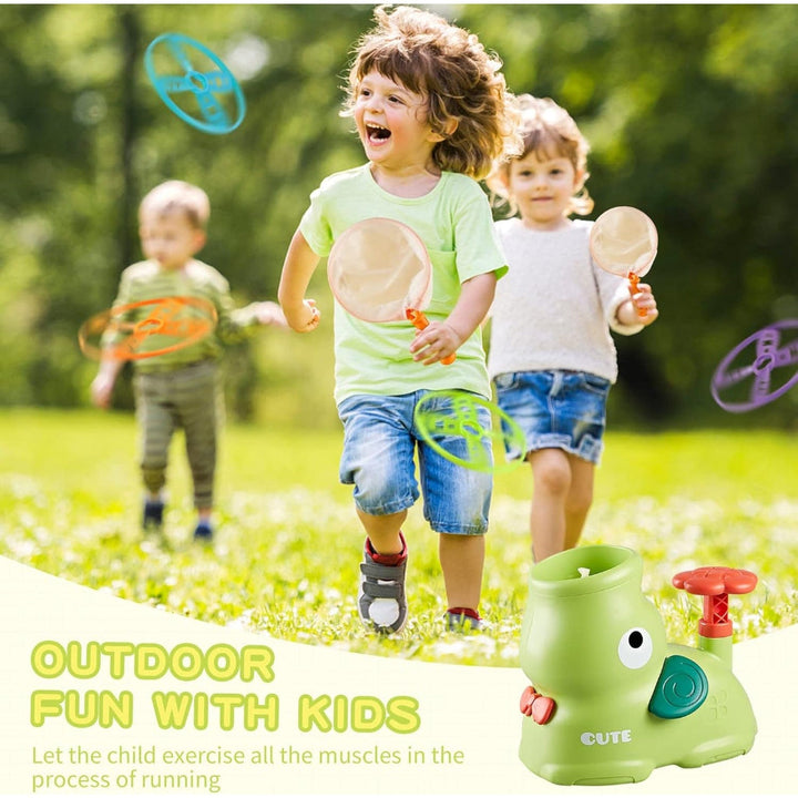Outdoor Play Equipment Flying Disc Launcher Fun Activity