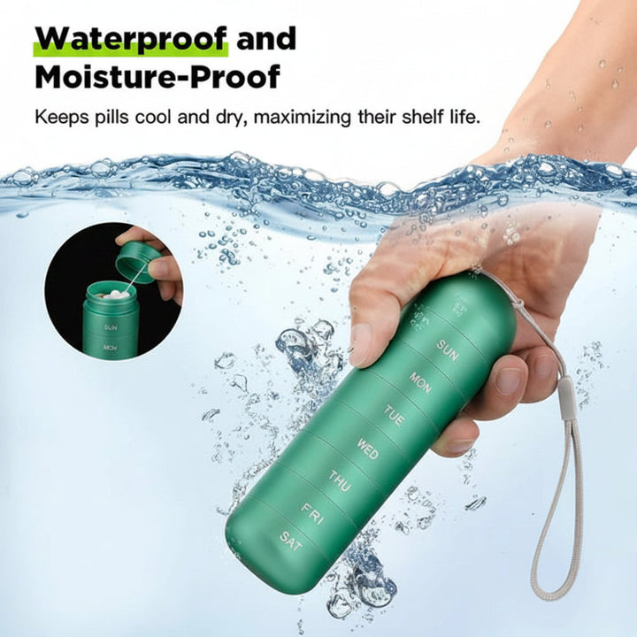 Pill Organizer Portable Case Travel Friendly Design