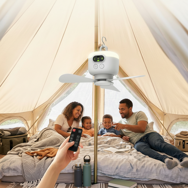 Portable Fan Camping Remote Control Hanging Hook