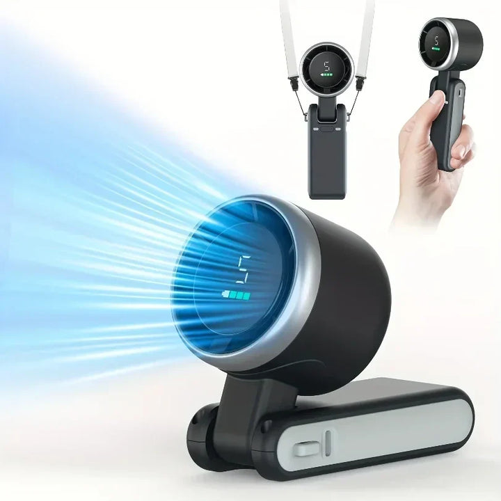 Portable Fan Neck Handheld Rechargeable Clip-On Mini Fan